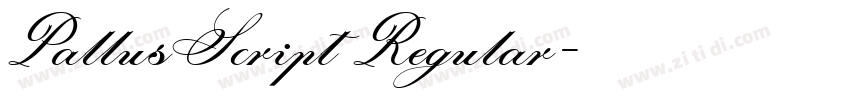 PallusScript Regular字体转换